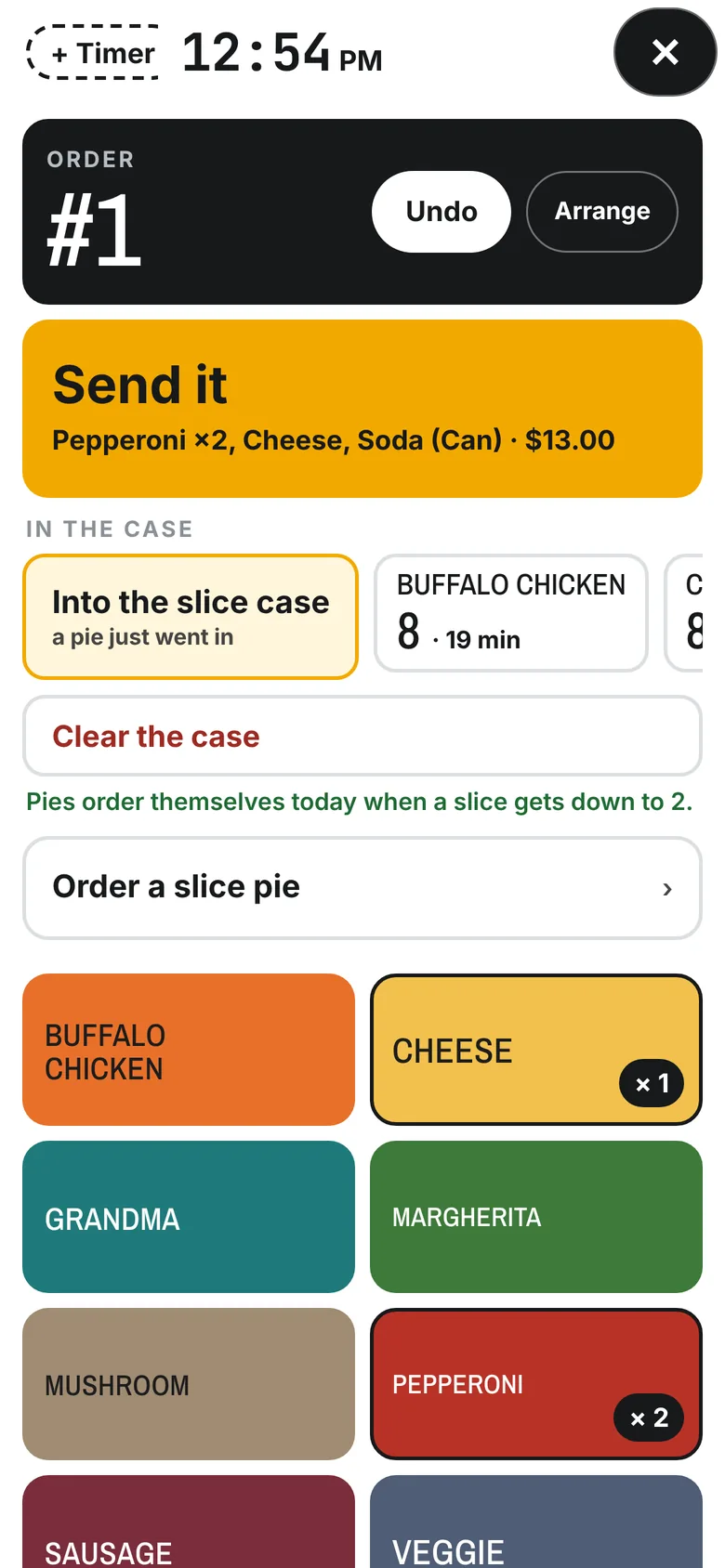 The counter on a phone